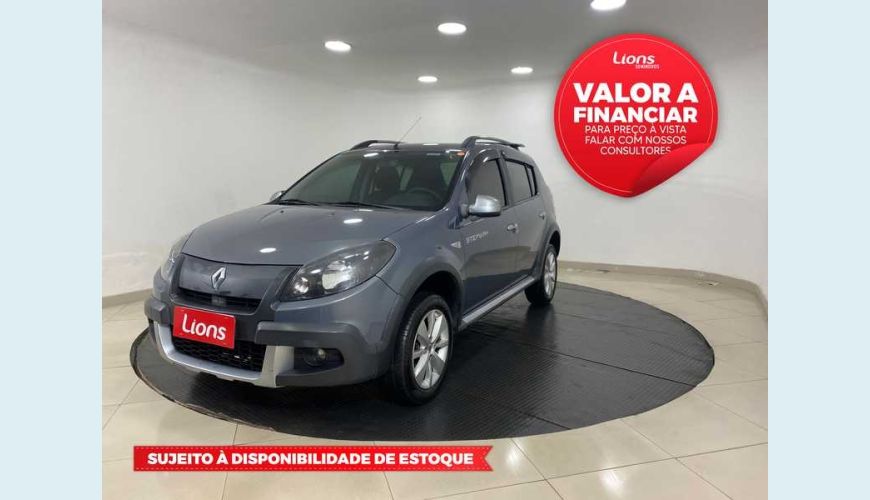 RENAULT RENAULT SANDERO STEPWAY 1.6 16V FLEX MANUAL 4P - CINZA - 2012 Foto 1 (Grande)
