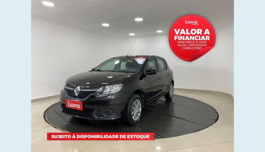 RENAULT RENAULT SANDERO AUTHENTIQUE HII-POWER 1.0 16V FLEX MANUAL 4P - PRETO - 2015 Foto 1 (Grande)