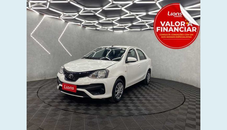 TOYOTA ETIOS SEDAN X 1.5 FLEX MANUAL 4P - BRANCO - 2020 Foto 1 (Grande)