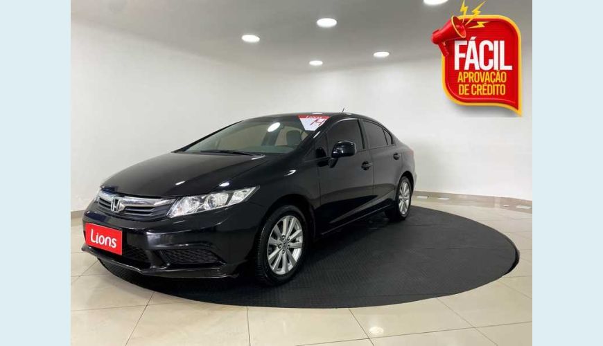 HONDA CIVIC LXS 1.8 16V I-VTEC FLEX MANUAL 4P - PRETO - 2014 Foto 1 (Grande)