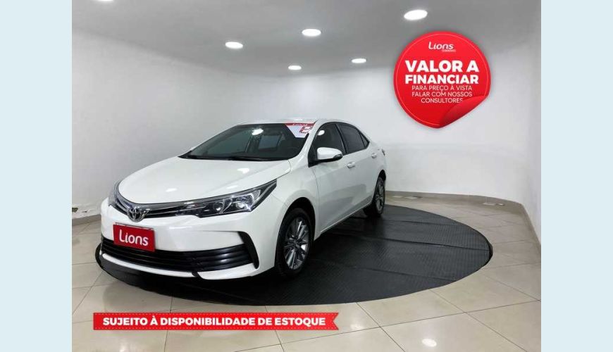 TOYOTA COROLLA 1.8 DUAL VVT GLI MULTI-DRIVE FLEX AUT. 4P - BRANCO - 2018 Foto 1 (Grande)