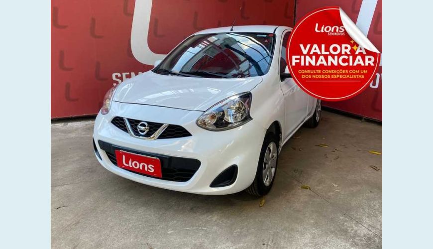 NISSAN MARCH S 1.0 12V FLEX MANUAL 4P - BRANCO - 2019 Foto 1 (Grande)