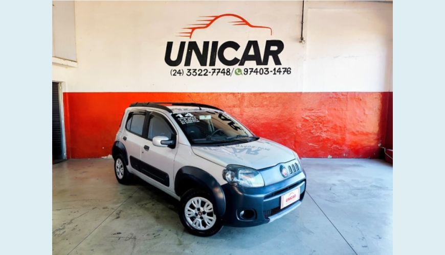 FIAT UNO FLEX MANUAL 4P - PRATA - 2014 Foto 1 (Grande)