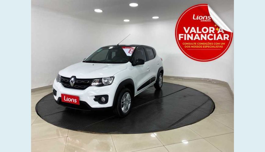 RENAULT RENAULT KWID INTENSE 1.0 12V FLEX MANUAL 4P - BRANCO - 2018 Foto 1 (Grande)