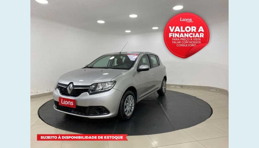 RENAULT SANDERO AUTHENTIQUE 1.0 12V FLEX MANUAL 4P - PRATA - 2019 Foto 1 (Grande)