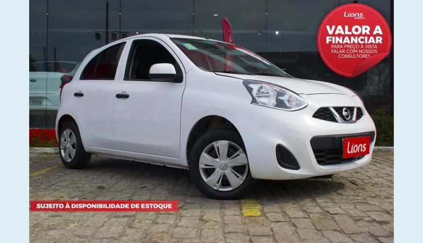 NISSAN MARCH S 1.0 12V FLEX MANUAL 4P - BRANCO - 2019 Foto 1 (Grande)
