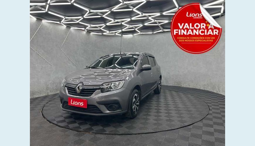 RENAULT SANDERO ZEN 1.0 12V FLEX MANUAL 4P - CINZA - 2020 Foto 1 (Grande)