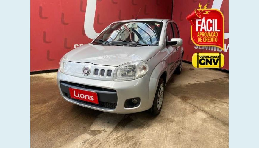 FIAT UNO VIVACE 1.0 8V FLEX MANUAL 4P - PRATA - 2012 Foto 1 (Grande)