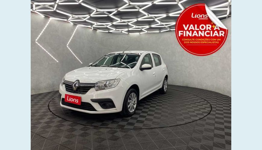 RENAULT SANDERO ZEN 1.0 12V FLEX MANUAL 4P - BRANCO - 2021 Foto 1 (Grande)