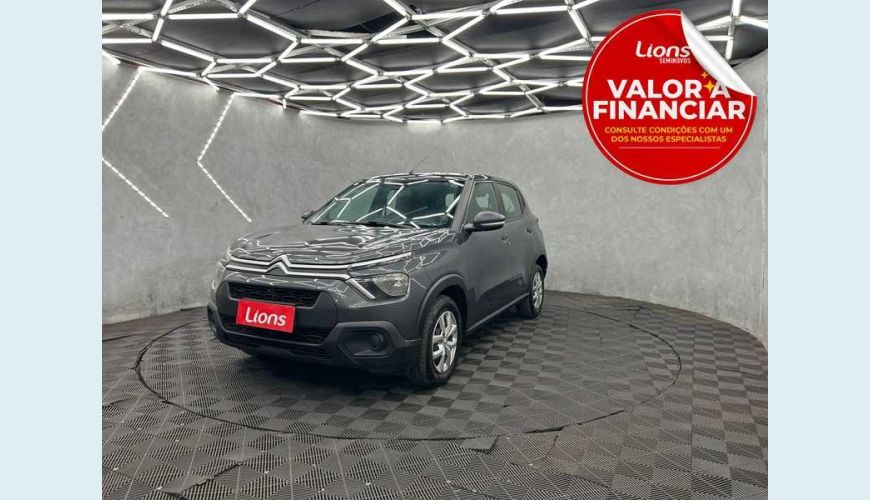 CITROËN C3 LIVE PACK 1.0 (FLEX) - CINZA - 2023 Foto 1 (Grande)