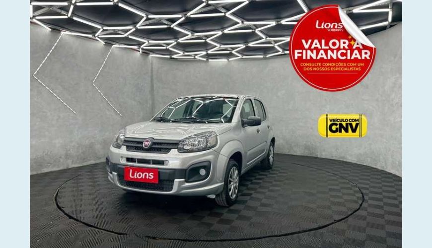 FIAT UNO ATTRACTIVE 1.0 8V (FLEX) 4P - PRATA - 2020 Foto 1 (Grande)