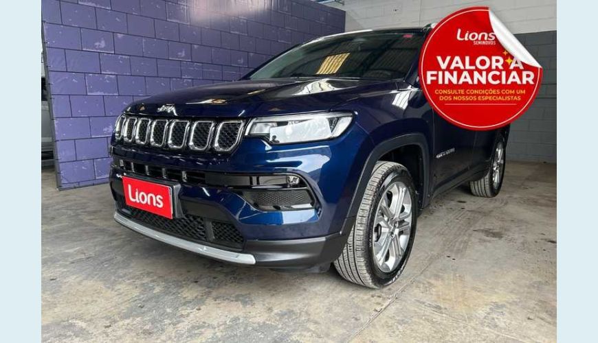 JEEP COMPASS LONGITUDE 1.3 T270 (AUT) (FLEX) - AZUL - 2022 Foto 1 (Grande)