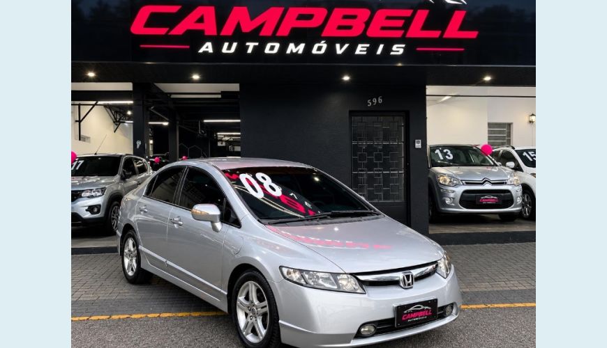 HONDA CIVIC SEDAN EXS 1.8/1.8 FLEX 16V AUT. 4P - PRATA - 2008 Foto 1 (Grande)