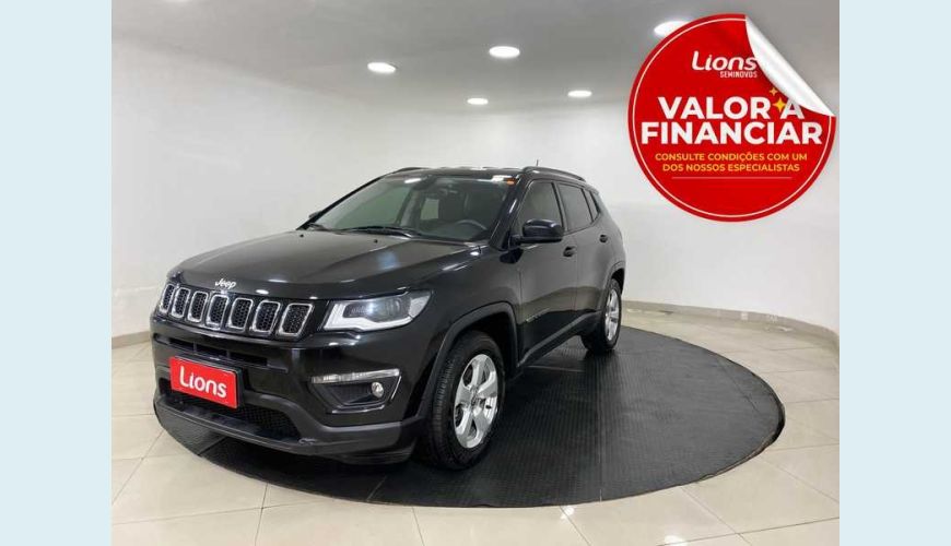 JEEP COMPASS 2.0 SPORT 4X2 AUT. FLEX - PRETO - 2018 Foto 1 (Grande)