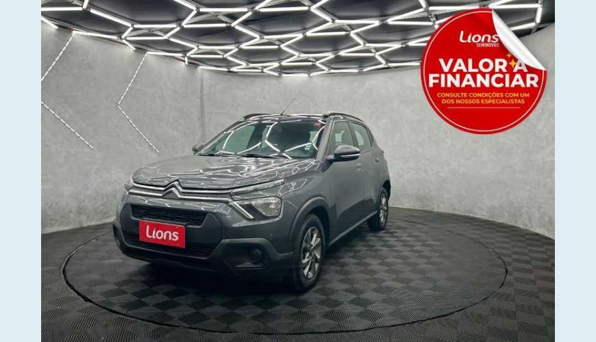 CITROËN C3 FEEL 1.0 FLEX - CINZA - 2023 Foto 1 (Grande)