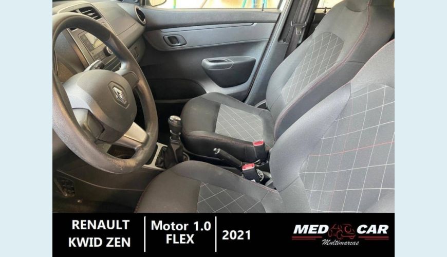 RENAULT KWID 1.0 12V SCE FLEX ZEN MANUAL - BRANCO - 2021 Foto 10 (Grande)