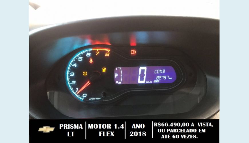 CHEVROLET PRISMA 1.4 MPFI LT 8V FLEX 4P MANUAL - PRETO - 2018 Foto 10 (Grande)