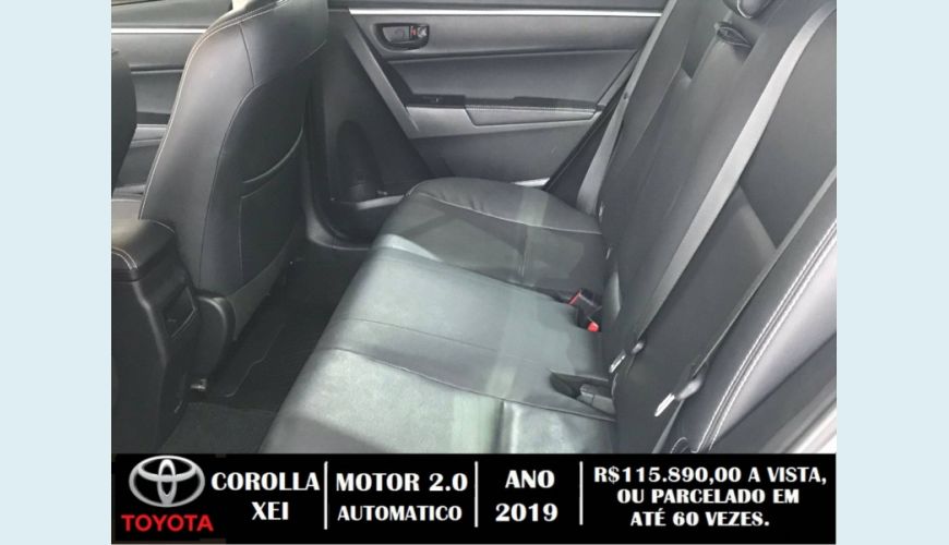TOYOTA COROLLA 2.0 XEI 16V FLEX 4P AUT. - PRATA - 2019 Foto 10 (Grande)