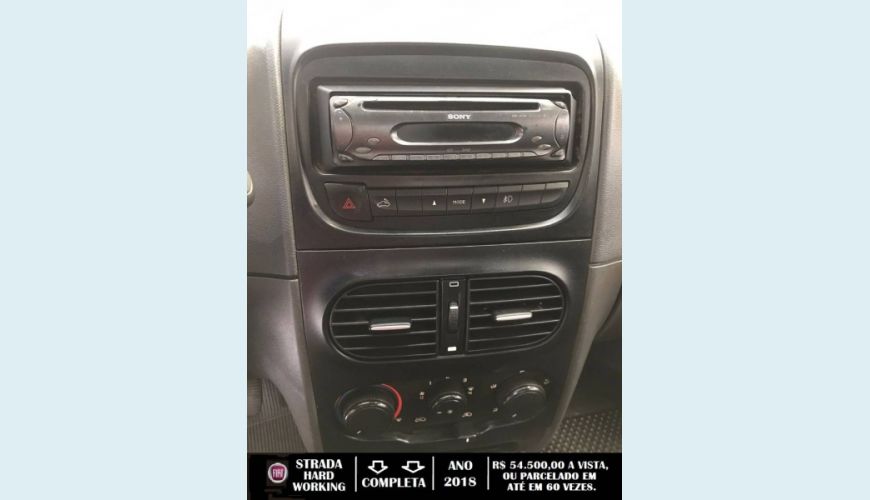 FIAT STRADA 1.4 MPI HARD WORKING CS 8V FLEX 2P MANUAL - PRATA - 2018 Foto 10 (Grande)