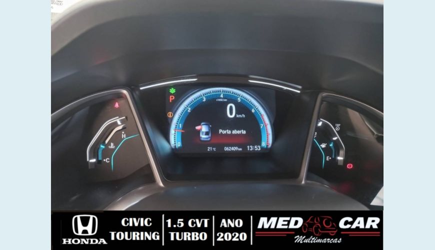 HONDA CIVIC 1.5 16V TURBO TOURING 4P CVT - AZUL - 2020 Foto 10 (Grande)