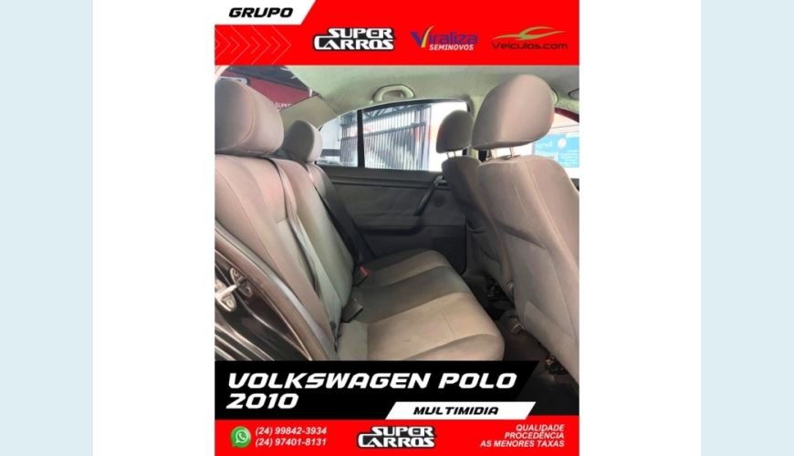 VOLKSWAGEN POLO SEDAN - PRETO - 2010 Foto 10 (Grande)