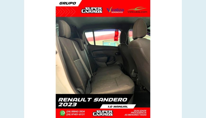 RENAULT SANDERO - BRANCO - 2023 Foto 10 (Grande)