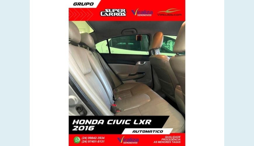 HONDA CIVIC - CINZA - 2016 Foto 10 (Grande)