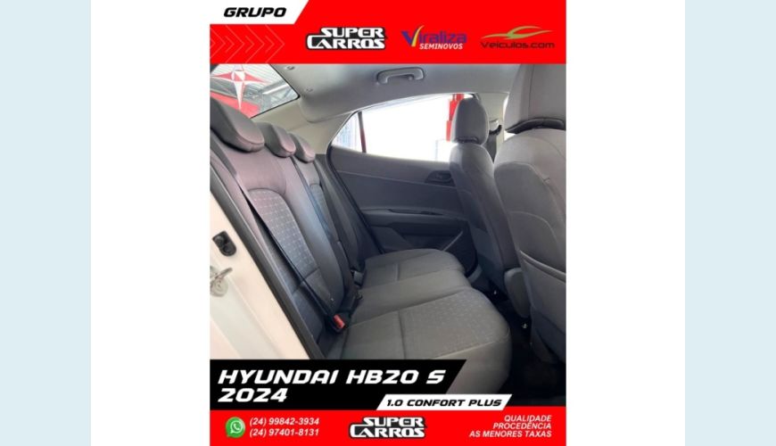 HYUNDAI HYUNDAI HB 20S FLEX MANUAL 4P - BRANCO - 2024 Foto 10 (Grande)