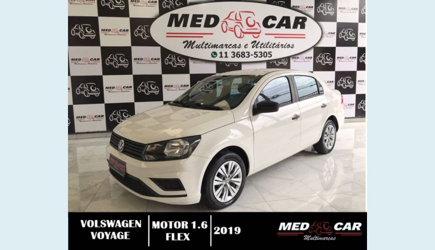 VOLKSWAGEN VOYAGE 1.6 16V MSI TOTALFLEX 4P AUT. - BRANCO - 2019 Foto 2 (Grande)