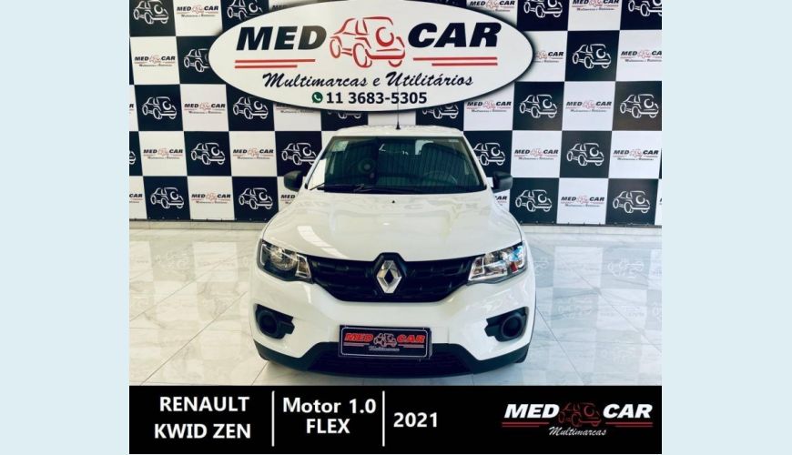 RENAULT KWID 1.0 12V SCE FLEX ZEN MANUAL - BRANCO - 2021 Foto 2 (Grande)
