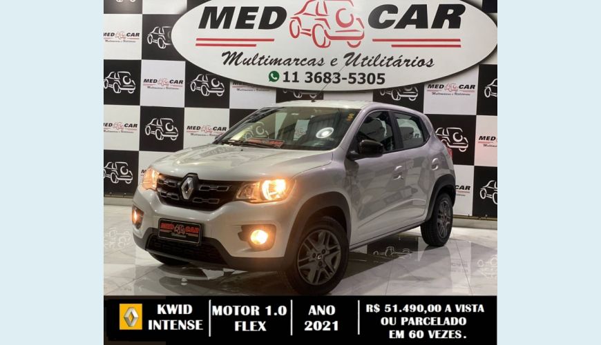 RENAULT KWID 1.0 12V SCE FLEX INTENSE MANUAL - PRATA - 2021 Foto 2 (Grande)