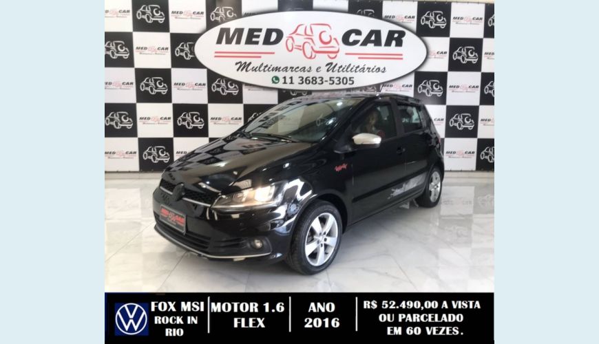 VOLKSWAGEN FOX 1.6 MI ROCK IN RIO 8V FLEX 4P MANUAL - PRETO - 2016 Foto 2 (Grande)