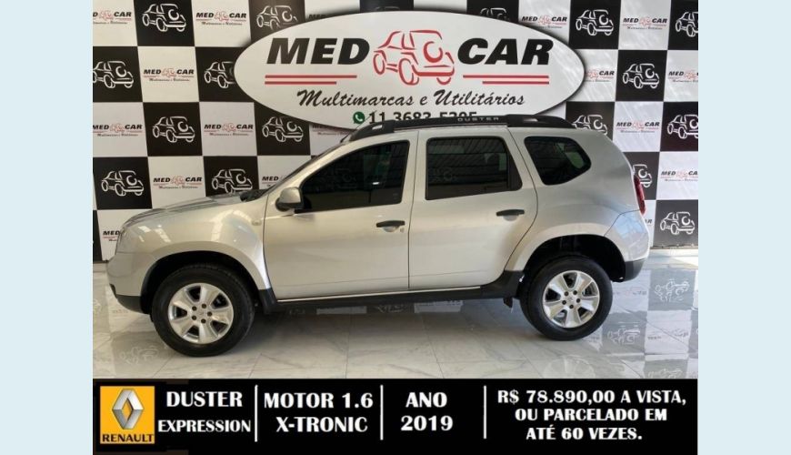 RENAULT DUSTER 1.6 16V SCE FLEX EXPRESSION X-TRONIC - PRATA - 2019 Foto 2 (Grande)