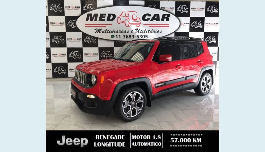 JEEP RENEGADE 1.8 16V FLEX LONGITUDE 4P AUT. - VERMELHO - 2016 Foto 2 (Grande)