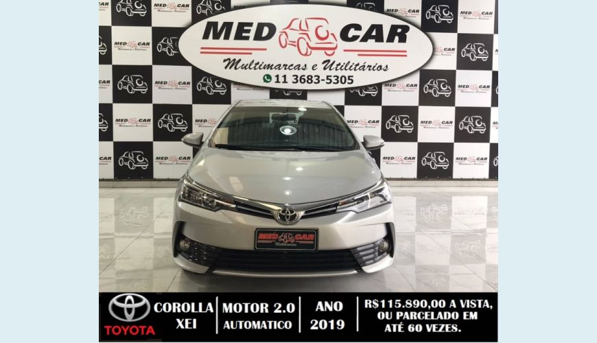 TOYOTA COROLLA 2.0 XEI 16V FLEX 4P AUT. - PRATA - 2019 Foto 2 (Grande)