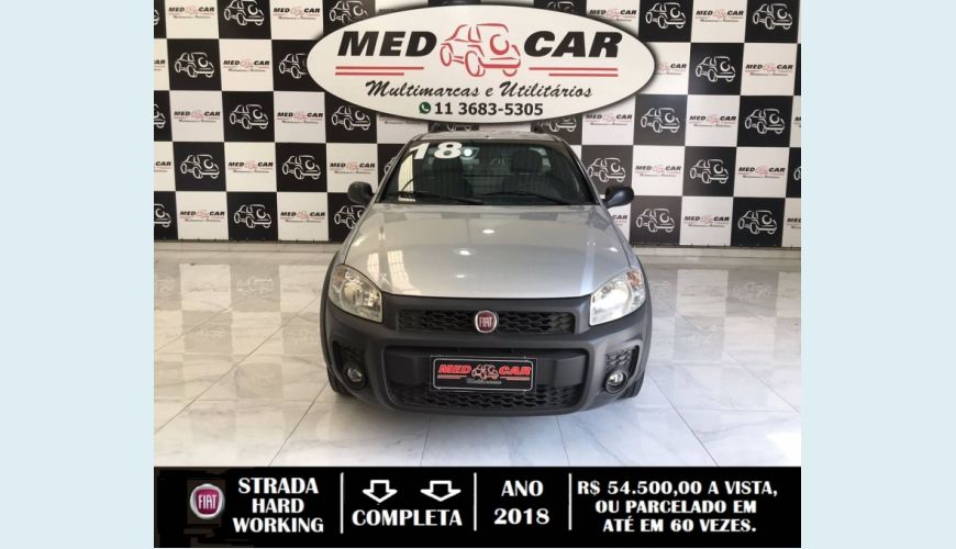 FIAT STRADA 1.4 MPI HARD WORKING CS 8V FLEX 2P MANUAL - PRATA - 2018 Foto 2 (Grande)