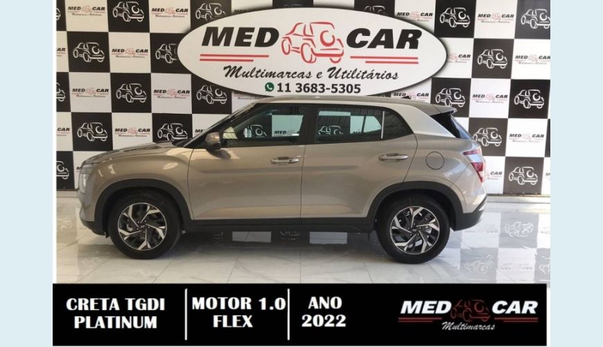 HYUNDAI CRETA 1.0 TGDI FLEX PLATINUM AUT. - BRANCO - 2022 Foto 2 (Grande)