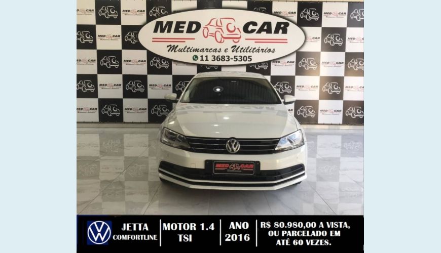 VOLKSWAGEN JETTA 1.4 16V TSI COMFORTLINE 4P TIPTRONIC - BRANCO - 2016 Foto 2 (Grande)