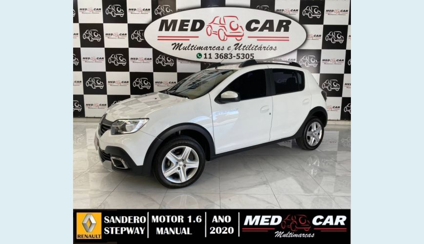 RENAULT SANDERO 1.6 16V SCE FLEX STEPWAY ZEN MANUAL - BRANCO - 2020 Foto 2 (Grande)