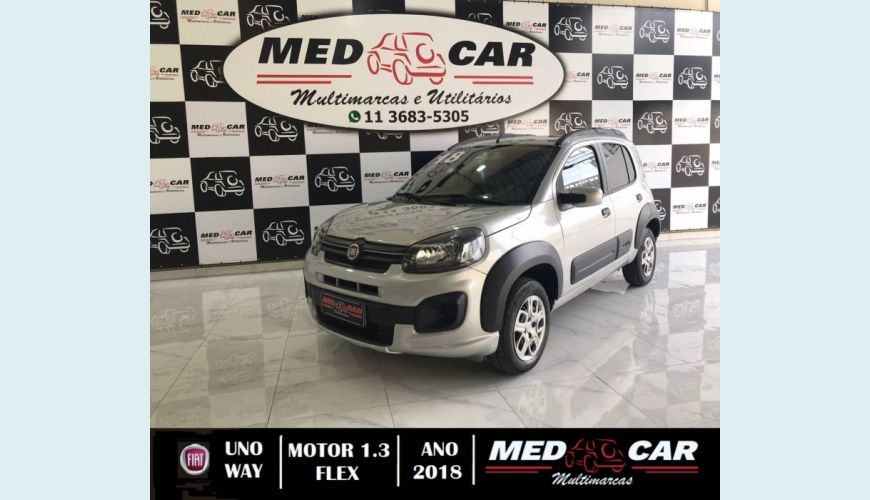 FIAT UNO 1.3 FIREFLY FLEX WAY 4P MANUAL - PRATA - 2018 Foto 2 (Grande)