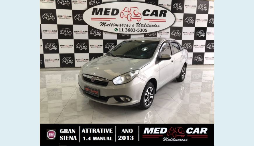 FIAT SIENA 1.4 MPI ATTRACTIVE 8V FLEX 4P MANUAL - PRATA - 2013 Foto 2 (Grande)