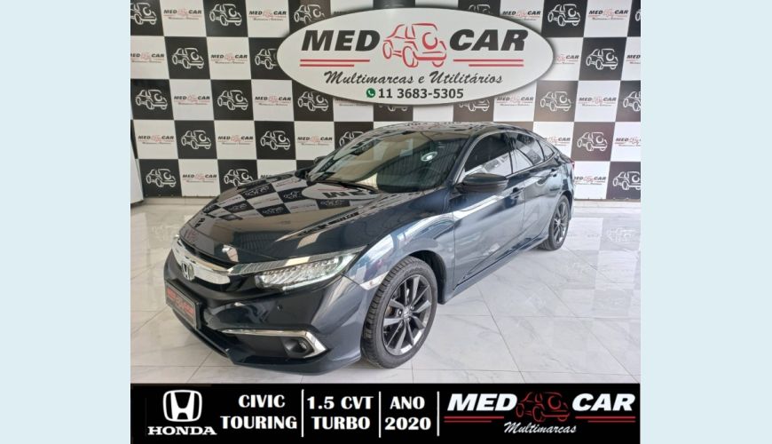 HONDA CIVIC 1.5 16V TURBO TOURING 4P CVT - AZUL - 2020 Foto 2 (Grande)
