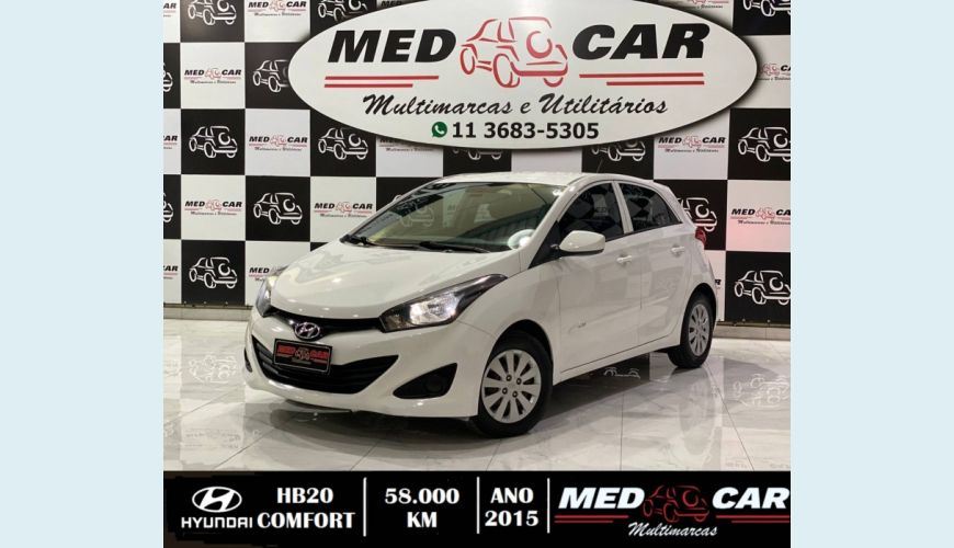 HYUNDAI HB 20 1.0 COMFORT PLUS 12V FLEX 4P MANUAL - BRANCO - 2015 Foto 2 (Grande)