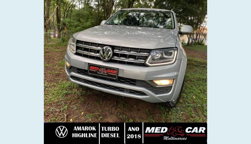 VOLKSWAGEN AMAROK 2.0 HIGHLINE 4X4 CD 16V TURBO INTERCOOLER DIESEL 4P AUT. - PRATA - 2018 Foto 2 (Grande)