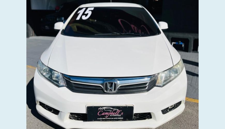 HONDA CIVIC SEDAN LXS 1.8/1.8 FLEX 16V AUT. 4P - BRANCO - 2015 Foto 2 (Grande)