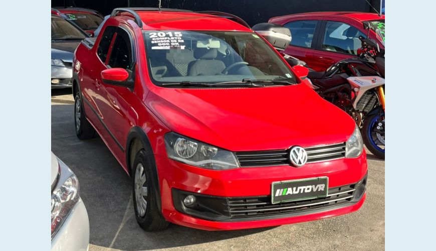 VOLKSWAGEN SAVEIRO TRENDLINE 1.6 T.FLEX 8V CD - VERMELHO - 2015 Foto 2 (Grande)