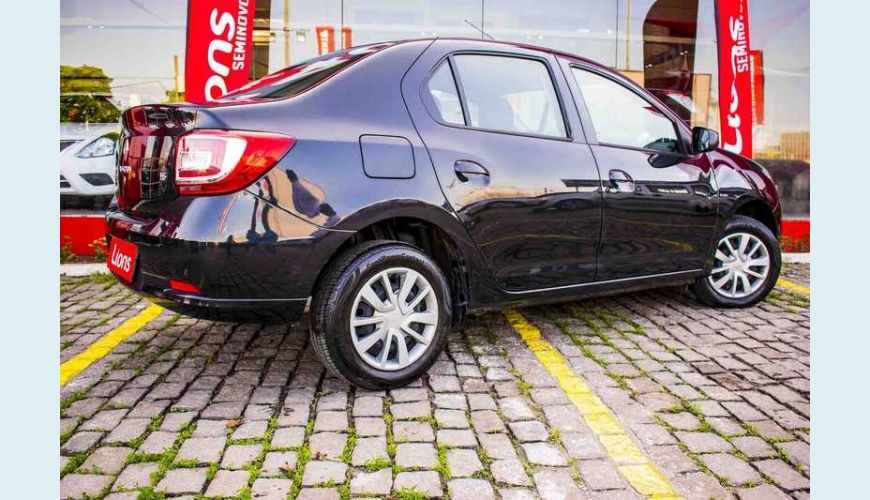 RENAULT LOGAN AUTHENTIQUE 1.0 12V FLEX MANUAL 4P - PRETO - 2018 Foto 2 (Grande)