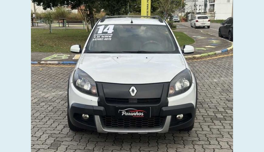 RENAULT SANDERO STEPWAY 1.6 8V FLEX MANUAL 4P - BRANCO - 2014 Foto 2 (Grande)