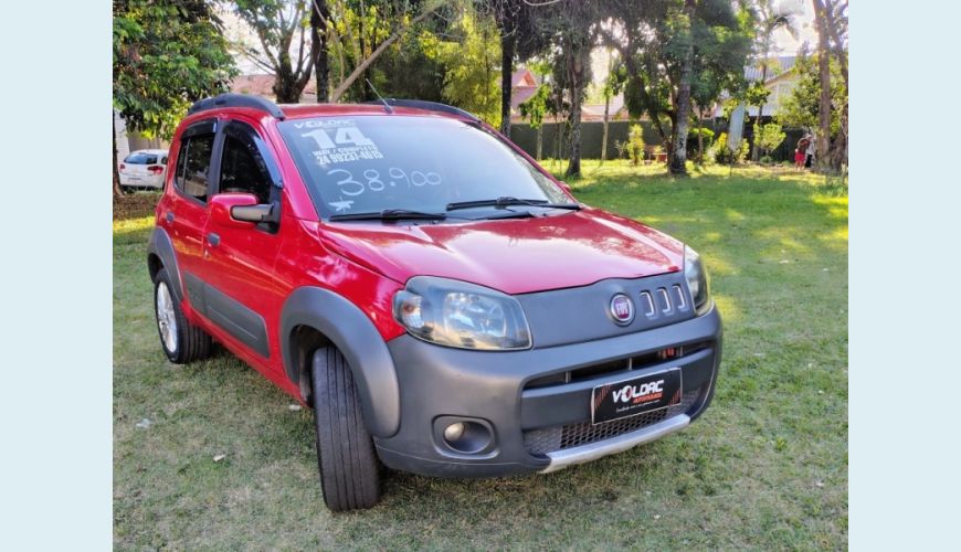 FIAT UNO FLEX MANUAL 5P - VERMELHO - 2014 Foto 2 (Grande)