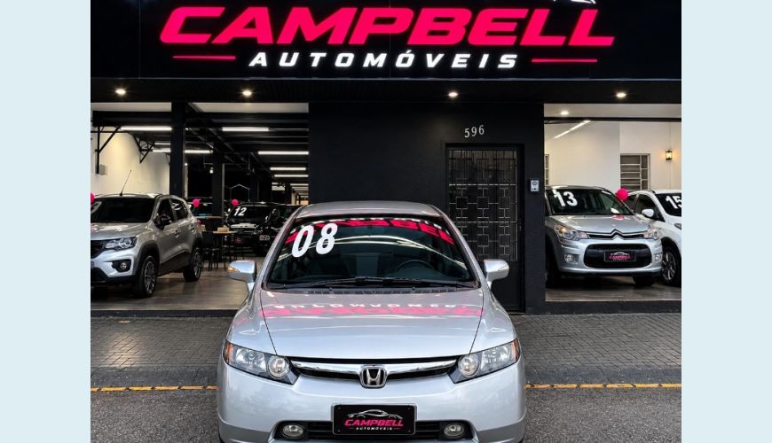 HONDA CIVIC SEDAN EXS 1.8/1.8 FLEX 16V AUT. 4P - PRATA - 2008 Foto 2 (Grande)